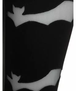 New In Banned Philomena Bat 80's Leggings Black