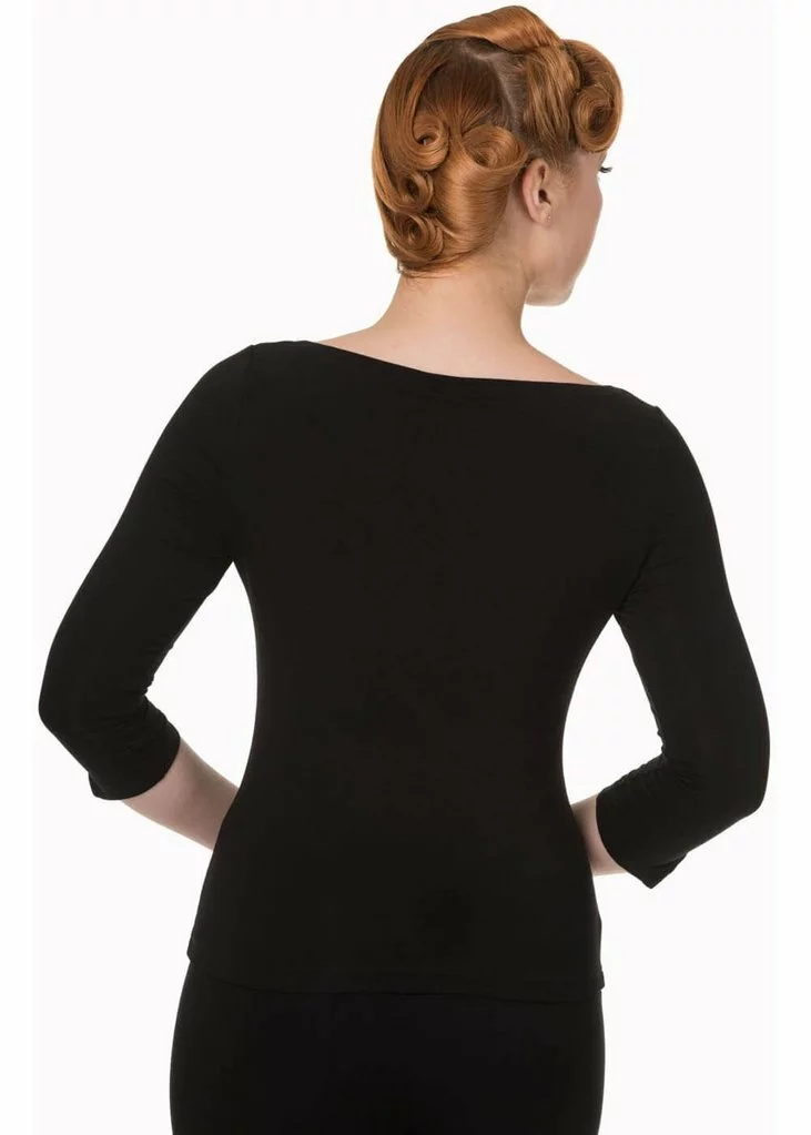 New In Banned Modern Love 50's Top Black 4 New In Banned Modern Love 50's Top Black