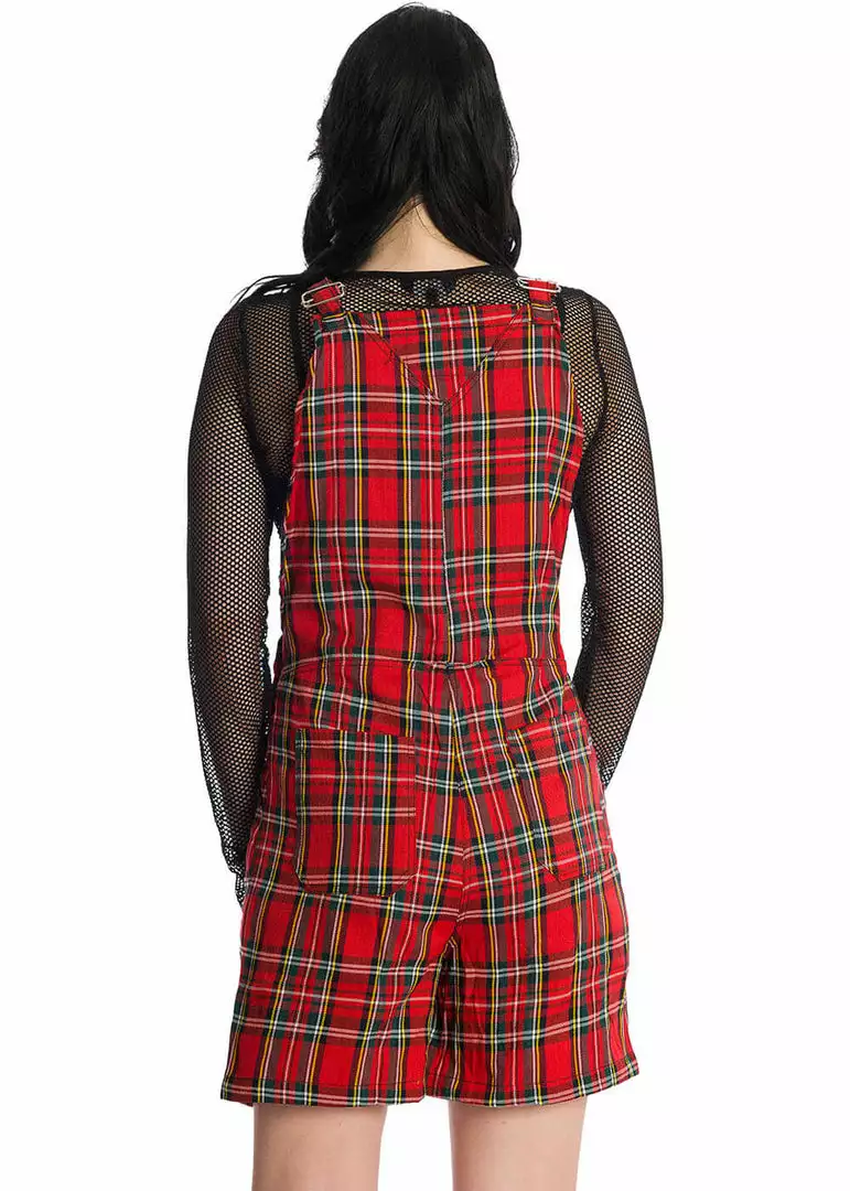 Banned Lifes Too Short Tartan Playsuit Red New In 8 Banned Lifes Too Short Tartan Playsuit Red New In