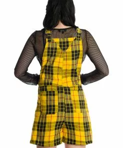 Banned Lifes Too Short Tartan Playsuit Yellow 10 Banned Lifes Too Short Tartan Playsuit Yellow