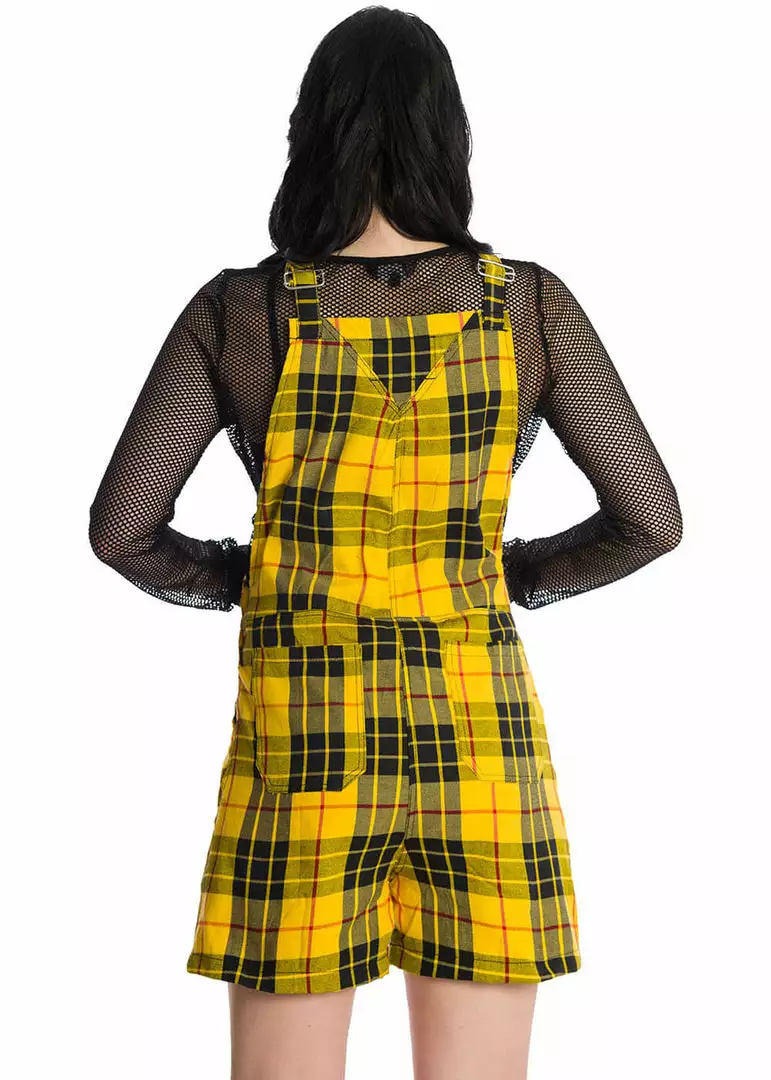 Banned Lifes Too Short Tartan Playsuit Yellow 6 Banned Lifes Too Short Tartan Playsuit Yellow