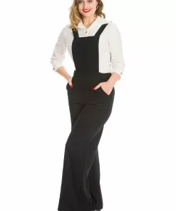 New In Banned Day Dreaming 40's Dungarees Black