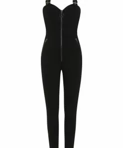 New In Banned Dolores 80's Jumpsuit Black