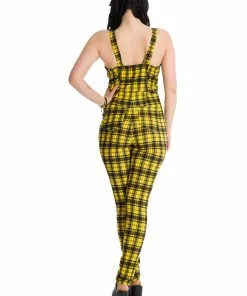 Banned Lenore Tartan 80's Jumpsuit Yellow New In 11 Banned Lenore Tartan 80's Jumpsuit Yellow New In