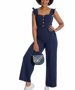 Banned Cute Culotte 60's Jumpsuit Navyblue New In 9 Banned Cute Culotte 60's Jumpsuit Navyblue New In