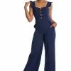 Banned Cute Culotte 60's Jumpsuit Navyblue New In 1 Banned Cute Culotte 60's Jumpsuit Navyblue New In