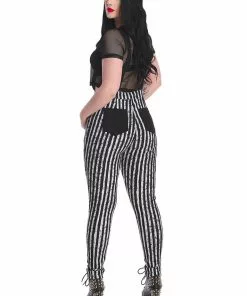 Banned Spooky Nightwalks Jumpsuit Black White