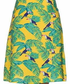 Banned Toucan All Over 50's A-Line Skirt Yellow