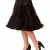 New In Banned 50's Petticoat Knee Length Black