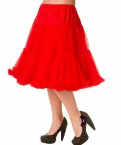 New In Banned 50's Petticoat Knee Length Red