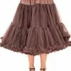 Banned 50's Petticoat Long Chocolate Brown New In 2 Banned 50's Petticoat Long Chocolate Brown New In