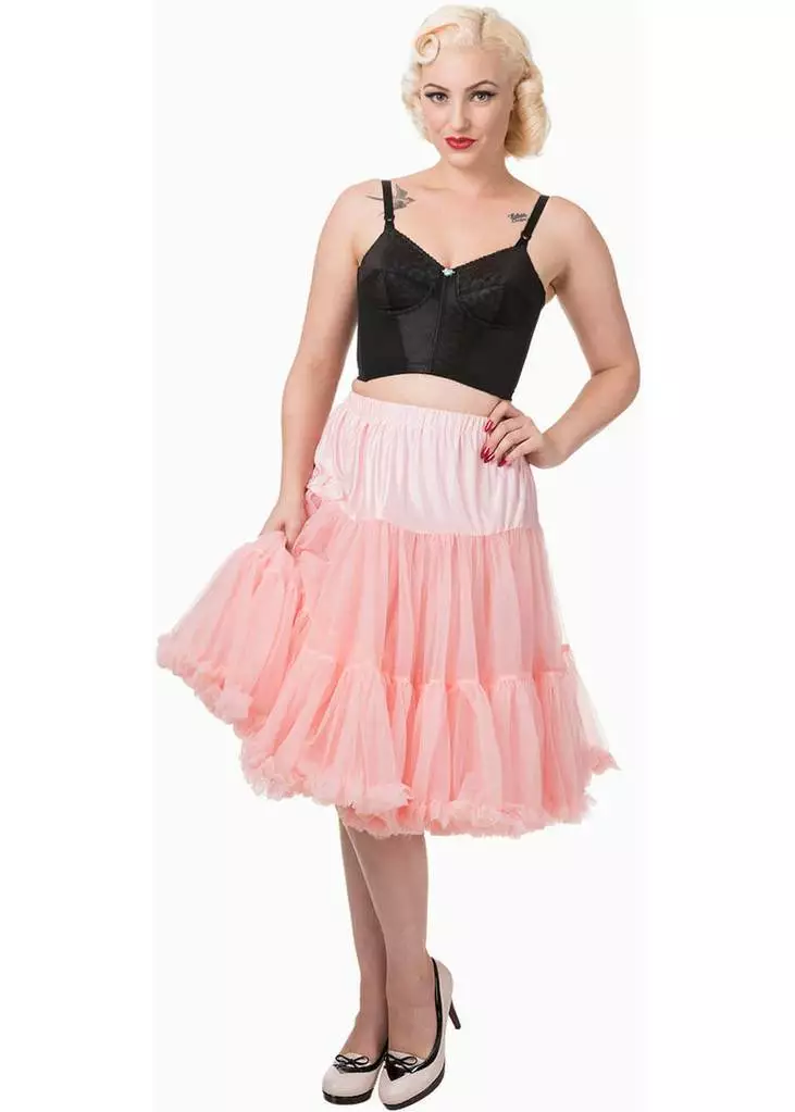 Banned 50's Petticoat Long Pink 5 Banned 50's Petticoat Long Pink