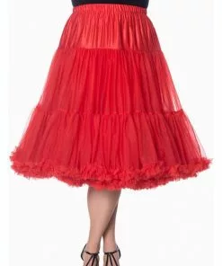 Banned 50's Petticoat Long Red New In 10 Banned 50's Petticoat Long Red New In