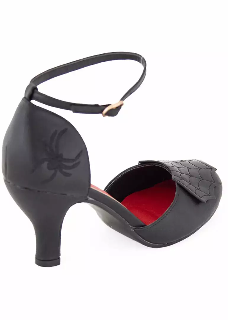 Banned Femme Fatale Spiderweb 50's Pumps Black 5 Banned Femme Fatale Spiderweb 50's Pumps Black