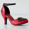 Banned Femme Fatale Spiderweb 50's Pumps Red 2 Banned Femme Fatale Spiderweb 50's Pumps Red