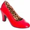 Banned Bettylou Heart 50's Patent Heels Red New In 2 Banned Bettylou Heart 50's Patent Heels Red New In