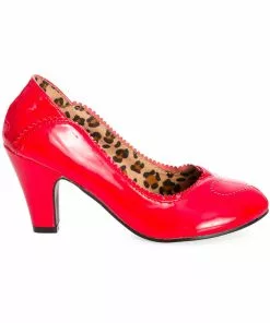 Banned Bettylou Heart 50's Patent Heels Red New In 8 Banned Bettylou Heart 50's Patent Heels Red New In