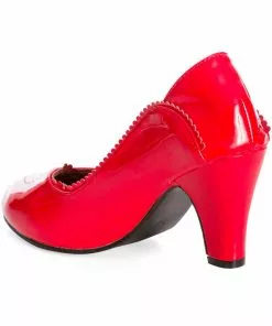 Banned Bettylou Heart 50's Patent Heels Red New In