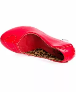 Banned Bettylou Heart 50's Patent Heels Red New In 9 Banned Bettylou Heart 50's Patent Heels Red New In