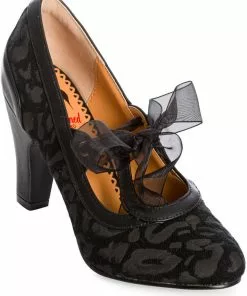Banned Uptown Girl Leopard 40's Pumps Black