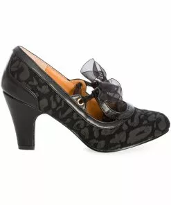 Banned Uptown Girl Leopard 40's Pumps Black