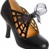 Banned Twilight Time Spiderweb 50's Pumps Black New In