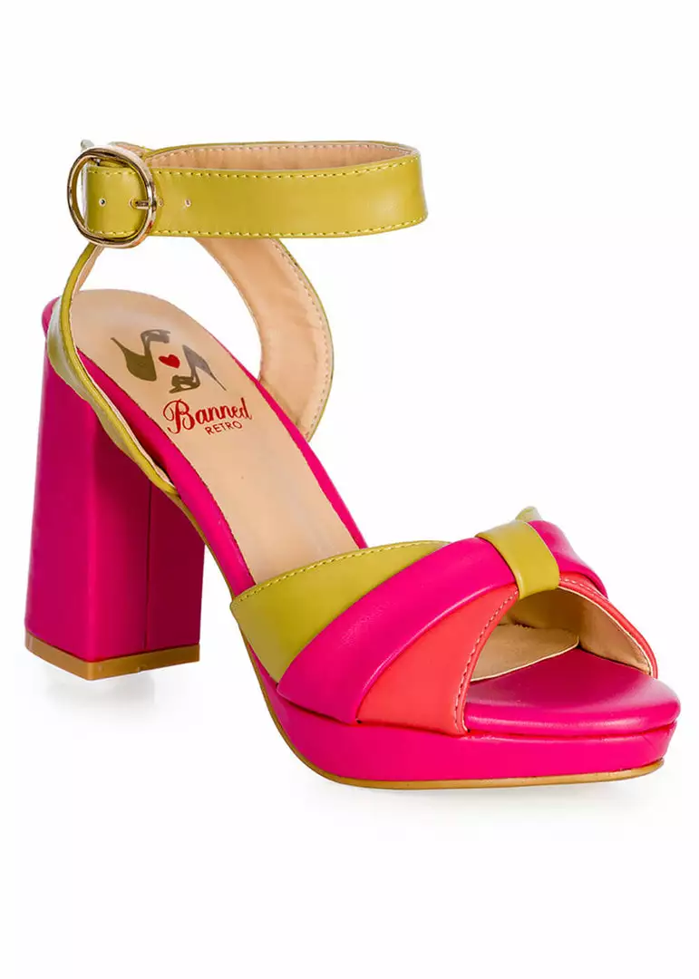 Banned Escapism Cameron 70's Sandals Pumps Pink 3 Banned Escapism Cameron 70's Sandals Pumps Pink