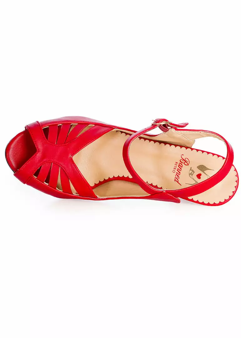 Banned Regatta Kelly Lee 40's Sandals Pumps Red New In 5 Banned Regatta Kelly Lee 40's Sandals Pumps Red New In