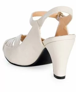 New In Banned Regatta Kelly Lee 40's Sandals Pumps White