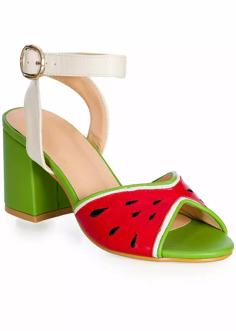 Banned Juicy Lee Melon 50's Sandals Green New In 3 Banned Juicy Lee Melon 50's Sandals Green New In