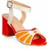 Banned Juicy Lee Orange 50's Sandals Orange New In