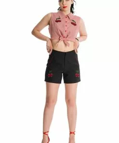 Banned Cherry Skull Up 50's Blouse Red New In 9 Banned Cherry Skull Up 50's Blouse Red New In