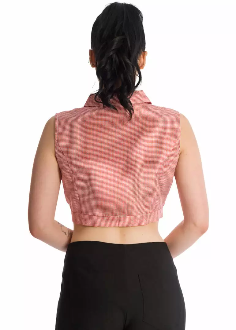 Banned Cherry Skull Up 50's Blouse Red New In 4 Banned Cherry Skull Up 50's Blouse Red New In