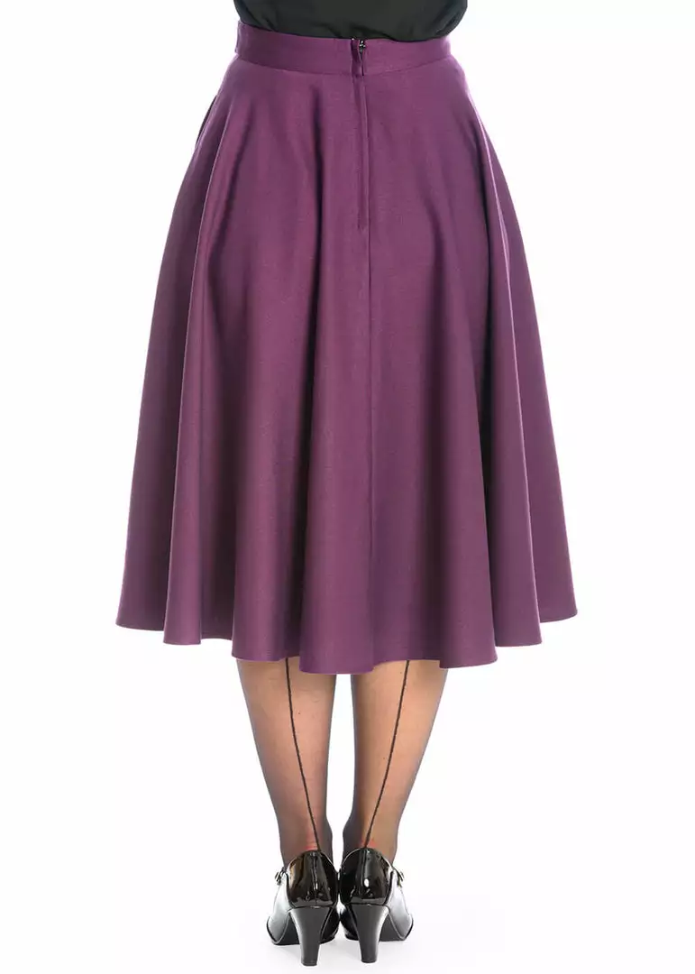 Banned Di Di 40's Swing Skirt Aubergine 7 Banned Di Di 40's Swing Skirt Aubergine
