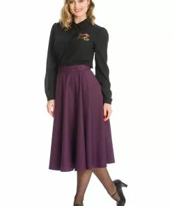 Banned Di Di 40's Swing Skirt Aubergine 10 Banned Di Di 40's Swing Skirt Aubergine