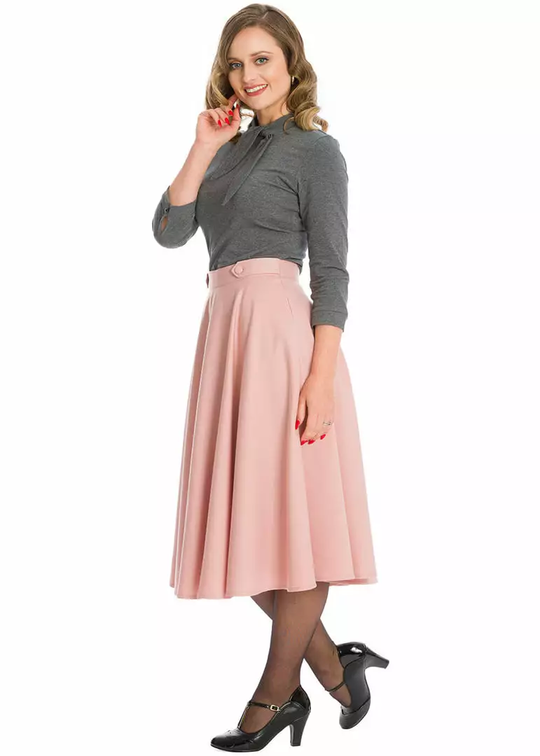 Banned Di Di 40's Swing Skirt Pink 4 Banned Di Di 40's Swing Skirt Pink