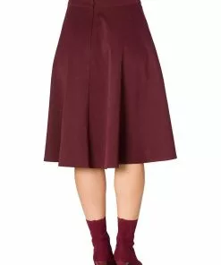 Banned Sophicated 40's Swing Skirt Aubergine Purple 9 Banned Sophicated 40's Swing Skirt Aubergine Purple