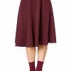 Banned Sophicated 40's Swing Skirt Aubergine Purple 1 Banned Sophicated 40's Swing Skirt Aubergine Purple