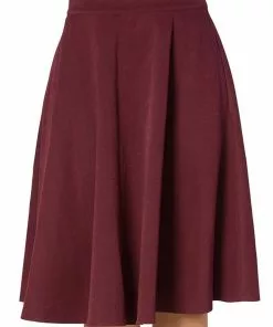 Banned Sophicated 40's Swing Skirt Aubergine Purple