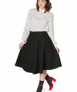 New In Banned Sophicated 50's Swing Skirt Black 7 New In Banned Sophicated 50's Swing Skirt Black
