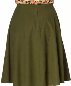 Banned Sophicated 50's Swing Skirt Green
