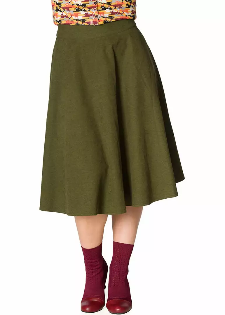 Banned Sophicated 50's Swing Skirt Green 3 Banned Sophicated 50's Swing Skirt Green