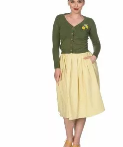 New In Banned Preppy Gingham 50's Swing Skirt Yellow 7 New In Banned Preppy Gingham 50's Swing Skirt Yellow