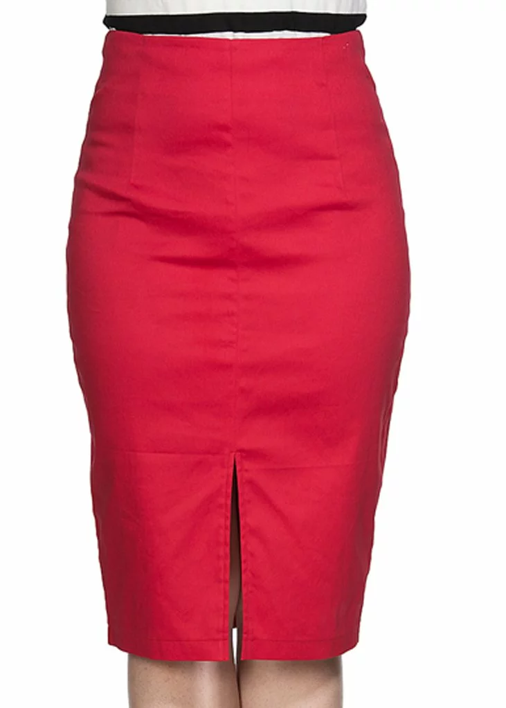 New In Banned Love Me Every Day 50's Pencil Skirt Red 3 New In Banned Love Me Every Day 50's Pencil Skirt Red