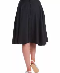New In Banned Bunny Hop 40's Swing Skirt Black