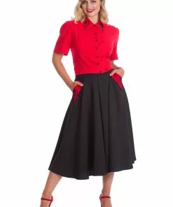 Banned Good Vs. Bad Devil 50's Swing Skirt Black