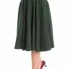 Banned Cosy Spot 40's Swing Skirt Green