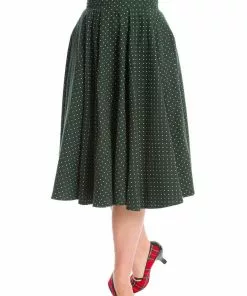 Banned Cosy Spot 40's Swing Skirt Green