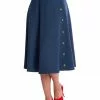 Banned Sweet Scallop 40's Swing Skirt Navy New In 2 Banned Sweet Scallop 40's Swing Skirt Navy New In