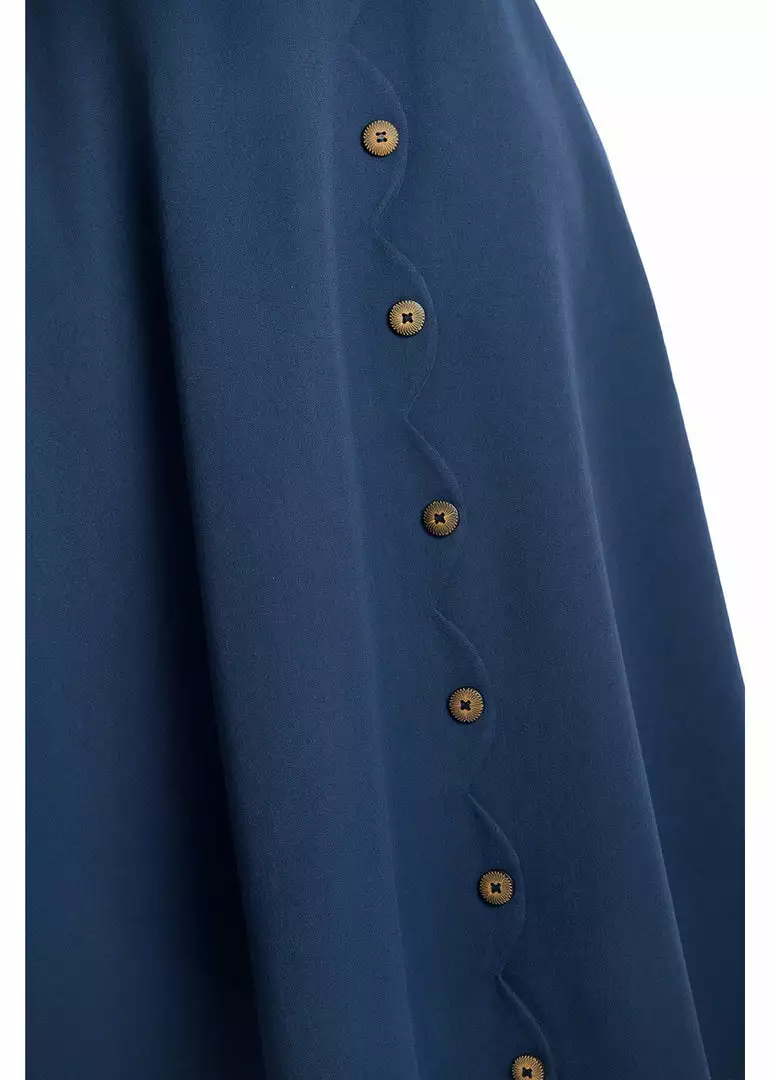 Banned Sweet Scallop 40's Swing Skirt Navy New In 4 Banned Sweet Scallop 40's Swing Skirt Navy New In